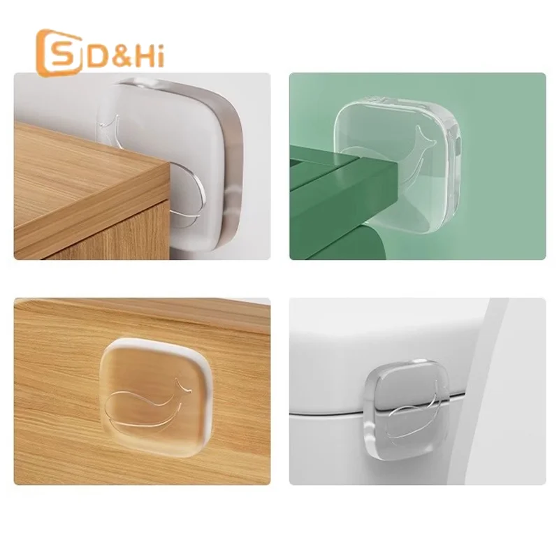 6pcs Invisible Silicone Anti-Colion Stiers Round Dot Pad Self-Adhesive Cabinet Door Protection Pads Noise Reduction Particles