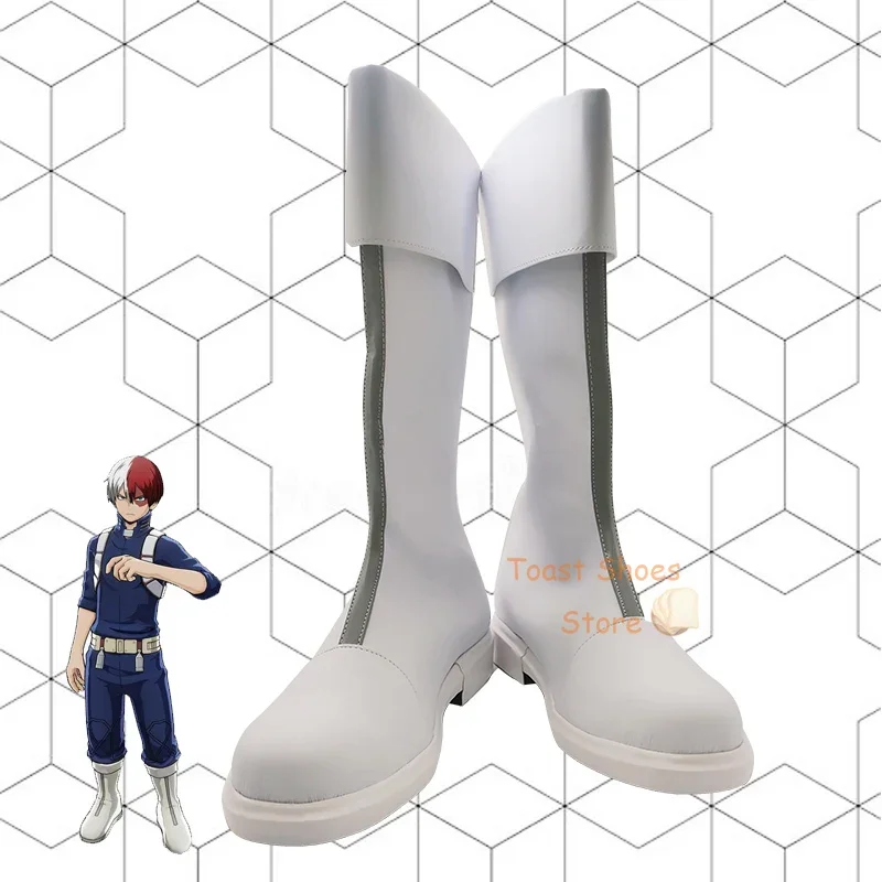 Disfraz de My Hero Academia Todoroki Shoto para Cosplay, zapatos de Anime de cómic para fiesta de Carnaval