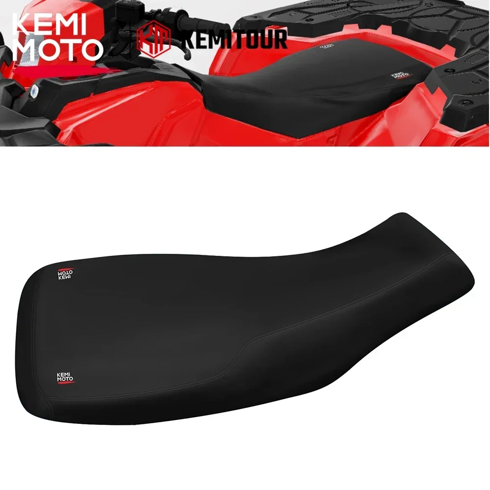 KEMIMOTO PU Leather Seat Cover Compatible with Polaris Sportsman 450 570 2014-2019 2020 2021 Black Waterproof ATV Accessories