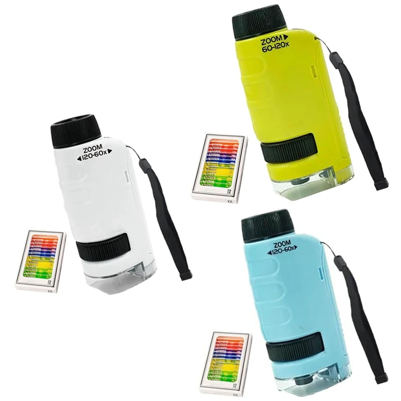 Mini Microscópio Portátil Minilabders para Crianças Mini Labsters Microscópio