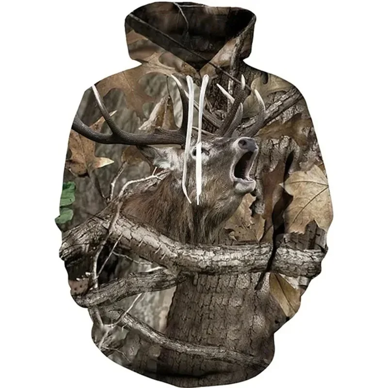 Boar Huntering Camouflage Hoodies Wildlife Hunter Camo 3D Print Men Women Hoody Sweatshirts Pullovers Y2k Tracksuit Kid Clothing