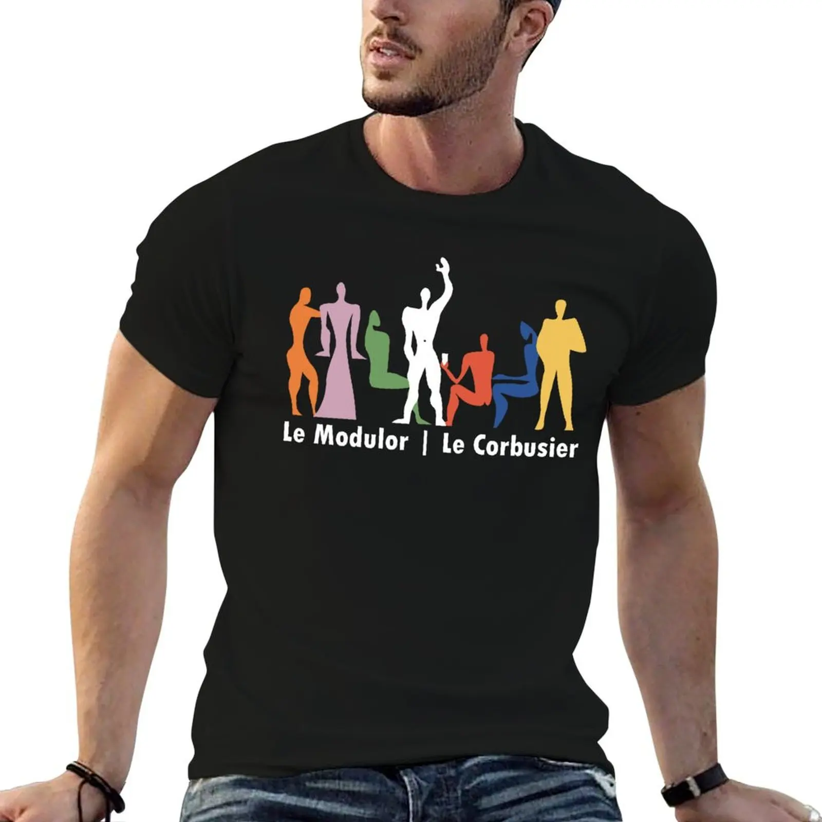 

Le Corbusier colourful gathering with text - Architecture T-Shirt cotton t shirt pack T-Shirt