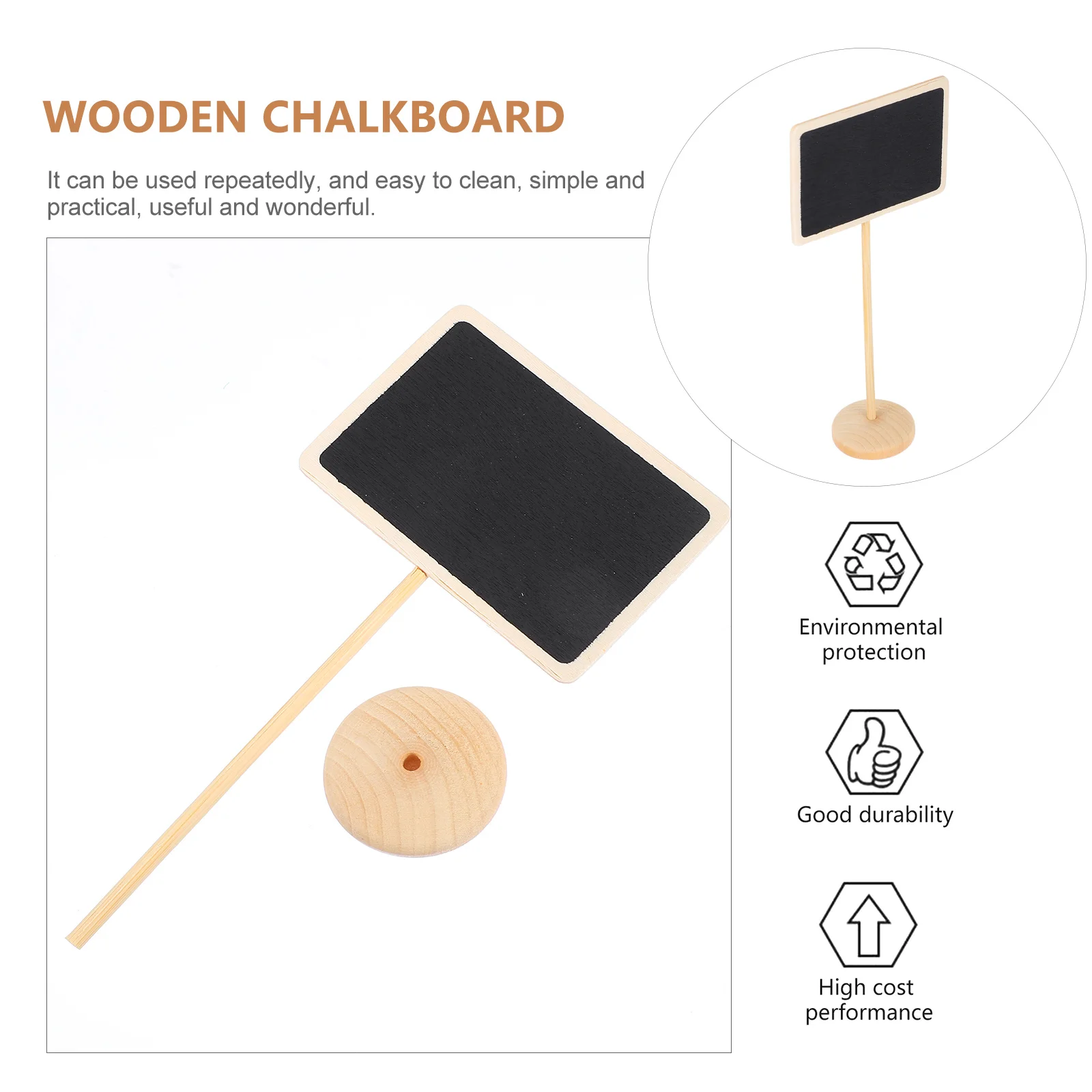 10 ชิ้น Mini กระดานดําไม้ Creative Chalkboards กระดานดําข้อความป้าย Mini Chalkboard ป้าย