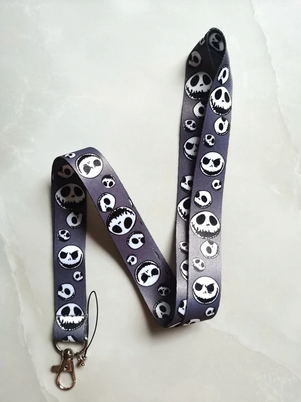 Nuevo 1 Uds Disney pesadilla antes de Navidad cordones llaves correa para el cuello llavero cordón llavero DIY colgar llaveros de cuerda