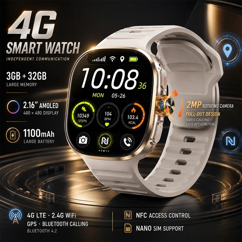 Korean Health Lifestyle - 新製品 3+32GB RAM スマートフォンウォッチ 回転カメラ 2.4インチ