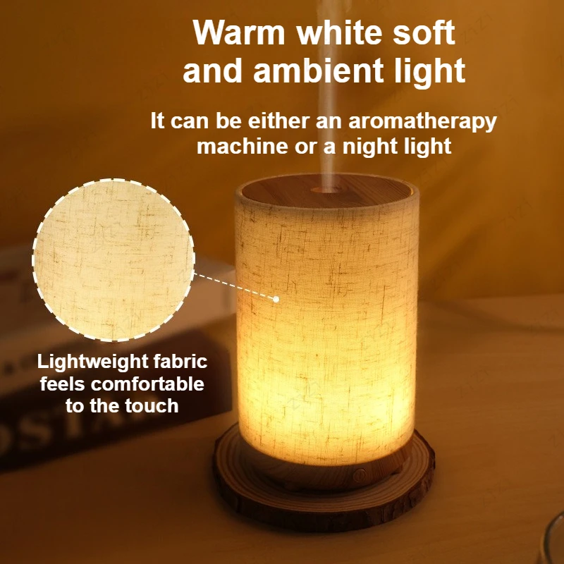 Ins Countryside Simple Fabric USB Aromatherapy Machine Bedroom Home Night Light Ultrasonic Essential Oil Aromatherapy Machine image 3