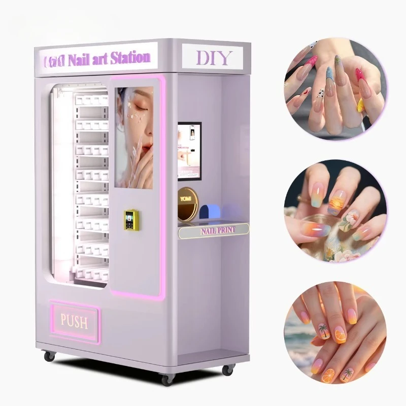 Self Service DIY Photo Nail Art  Vending Machine Portable Nail Art Stamping Digital Nails  Vending Machine for Sale