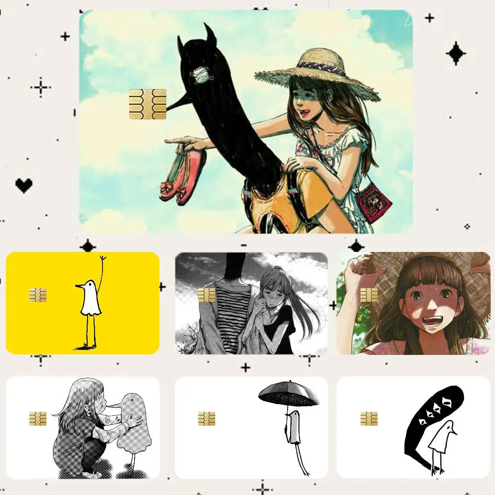 

G-Goodnight Punpun HD Waterproof Card Skins Protective Stickers for Credit Bank Game Cards