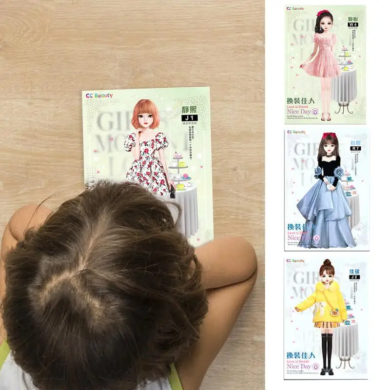 Magnetic Doll Dress Up Kits Costume Dress Magnetic Princess Paper Dolls Cutouts Magnet Clothes Puzzles Creative Fashion Dress Up