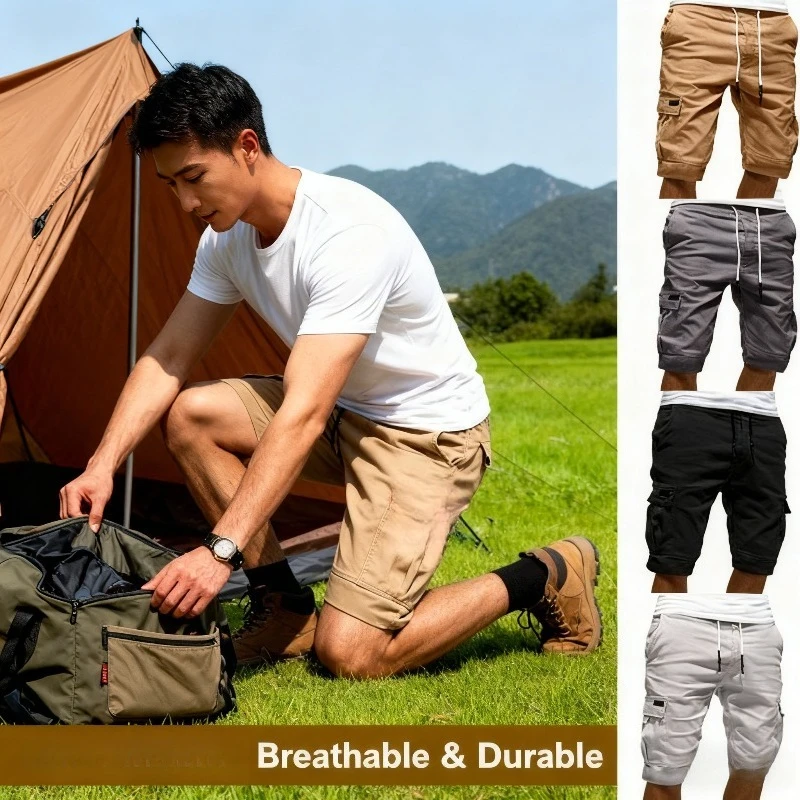 

2026 Casual Pants Sports Summer Men's Shorts Cargo Pants Multi-Pocket Pants