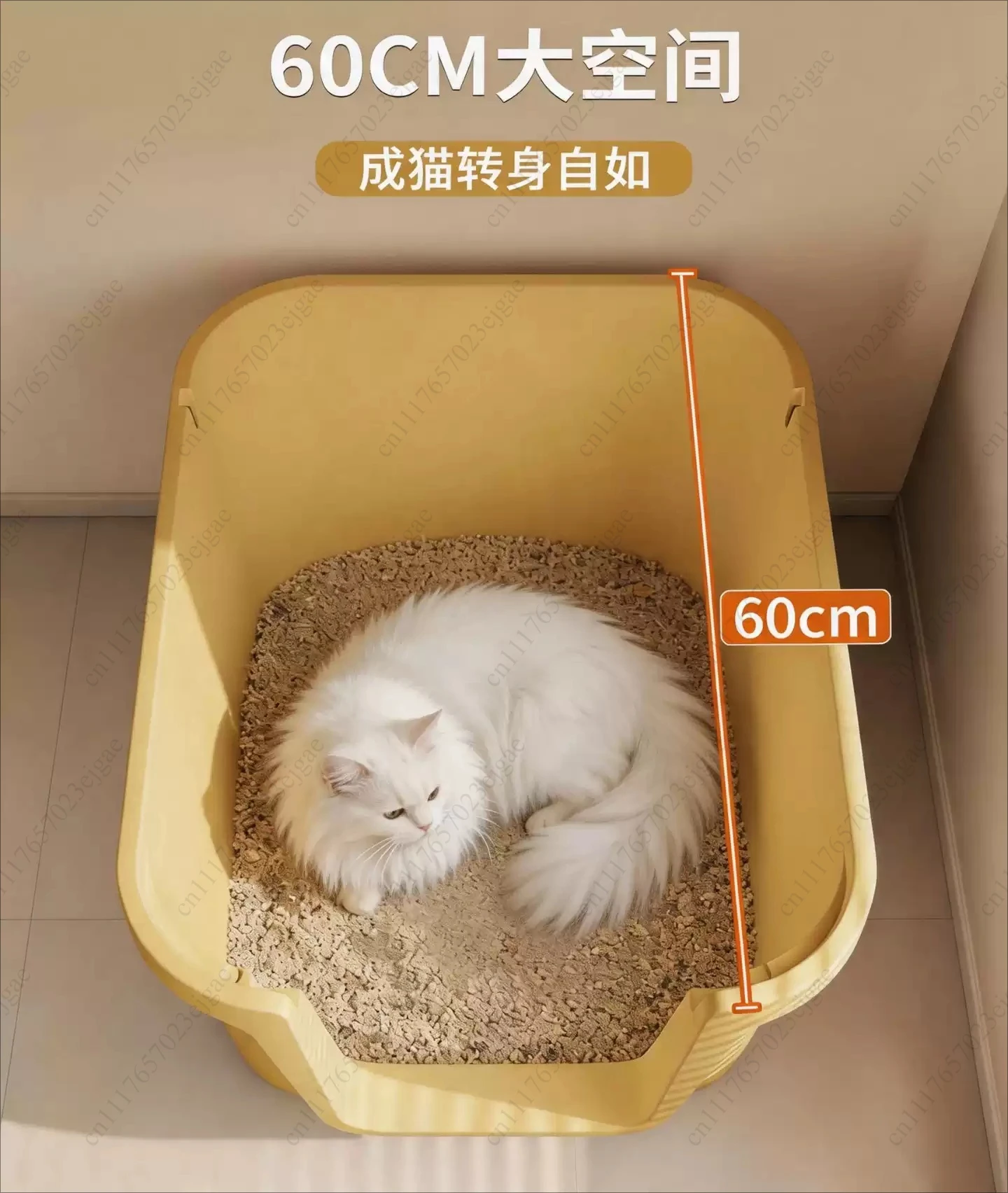 Double Layer Enclosed Cat Litter Box, Anti-Splash Odor-Proof Toilet For Indoor Cats, Large Space Kitty Tray With Corridor Design