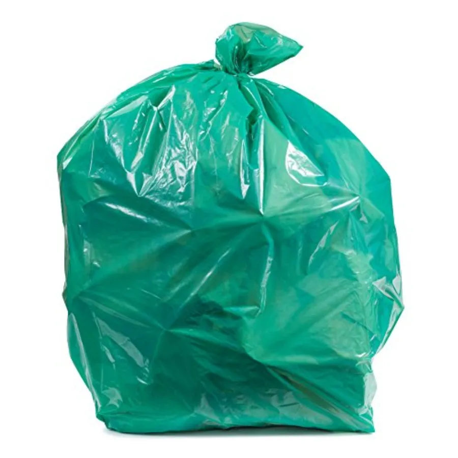 

31-33 Gallon Trash Bags │ 1.2 Mil │ Heavy Duty Garbage Can Liners │ 33" x 39", Green, 00