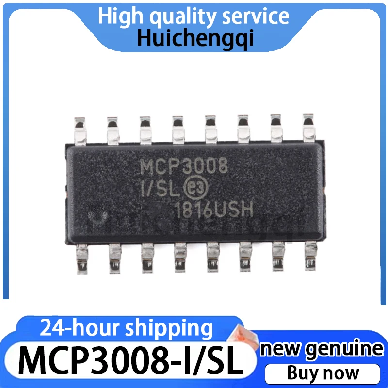 1PCS Original Genuine MCP3008-I/SL SOIC-16 10 Bit 8-channel Analog-to-digital Converter Chip