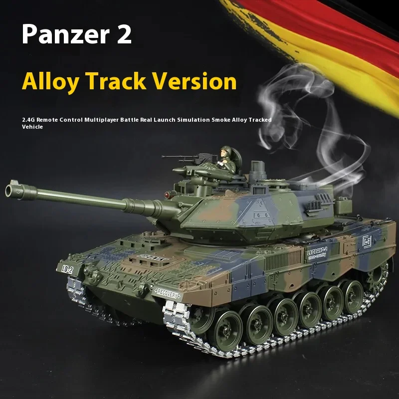 Nouvel inventaire de réservoirs télécommandés, capable de balles de tir, modèles militaires avec pistes métalliques, capable d'enfants fumeurs