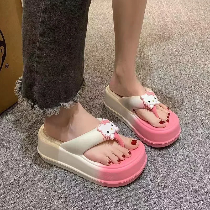 

Platform Japanese Flip-flops, Beach Shoes for Girls, Fashion Casual Shoes, Kids Cool Slippers, Walking Shoes, Wading Shoes