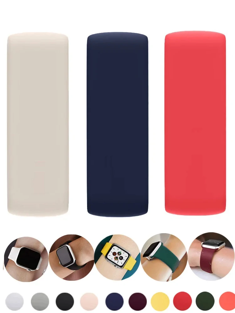 Solo Strap for Apple Watch Band 44mm 45mm 41mm 40mm 42mm Ultra 49mm 38mm silicone bracelet correa iwatch series 9 6 5 4 3 SE 7 8