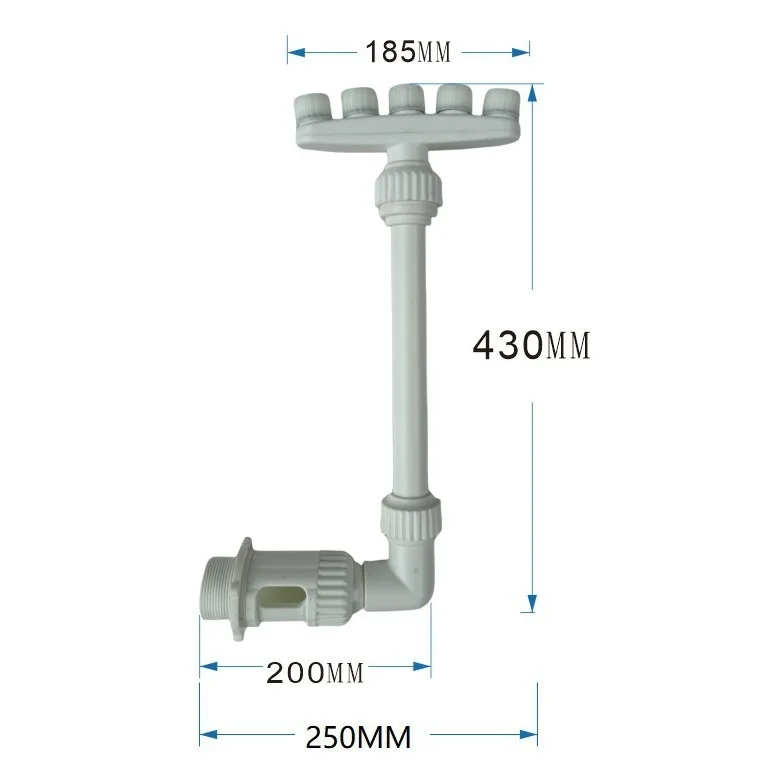 Pool Multi Head Rotatable Fountain Water Spray Nozzle with 1 5 Inch Adapters For Pool Water Feature