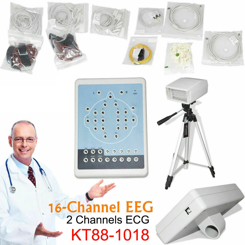 

CONTEC KT88-1018 EEG, цифровые 16 каналов, 2 ведущих, составление карты электродеятельности мозга, цифровые системы CEer