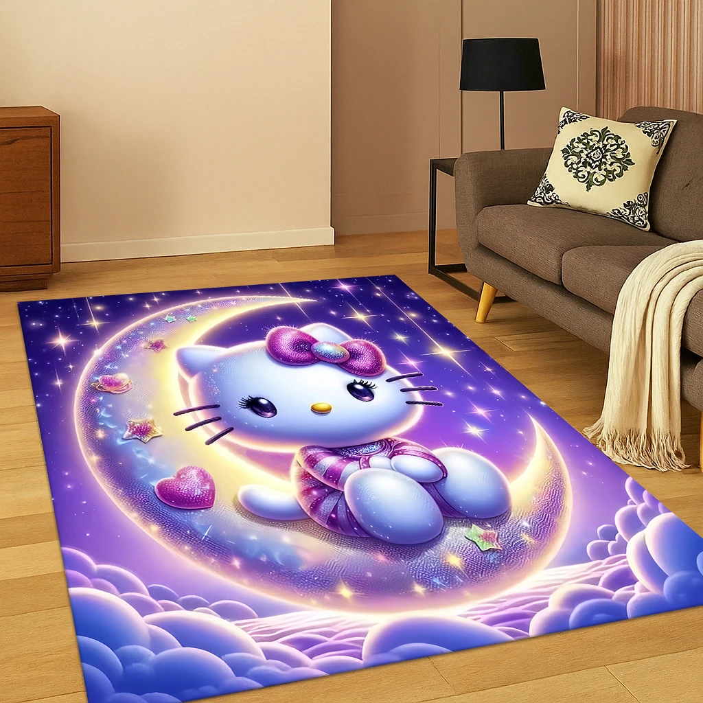 

Sanrio Hello Kitty Cartoon Large Sofa Doormat Decor Kid Area Rug Play Game Non-slip Mat Gift Carpet for Home Bedroom Living Room