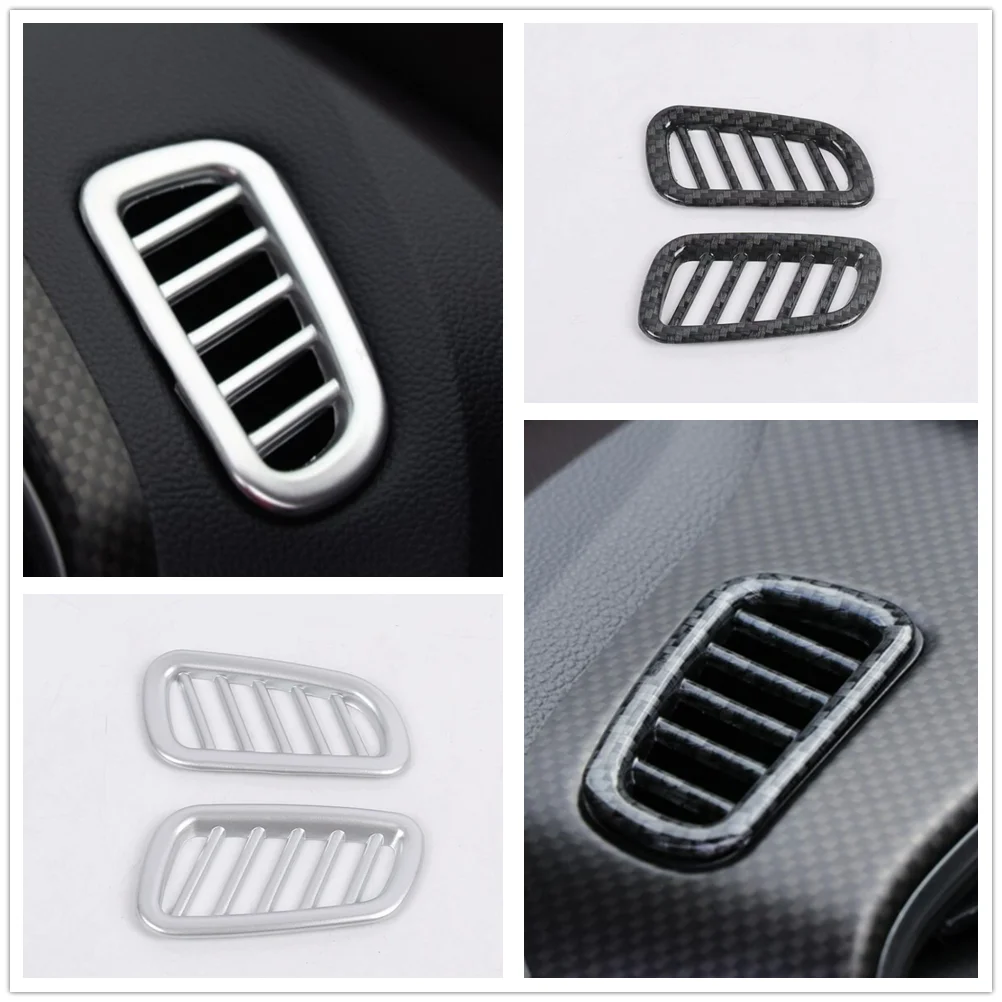 

For Renault Kadjar 2016 - 2020 ABS Matte / Carbon Fiber Accessories Interior Dashboard Air Conditioner AC Vent Outlet Cover Trim