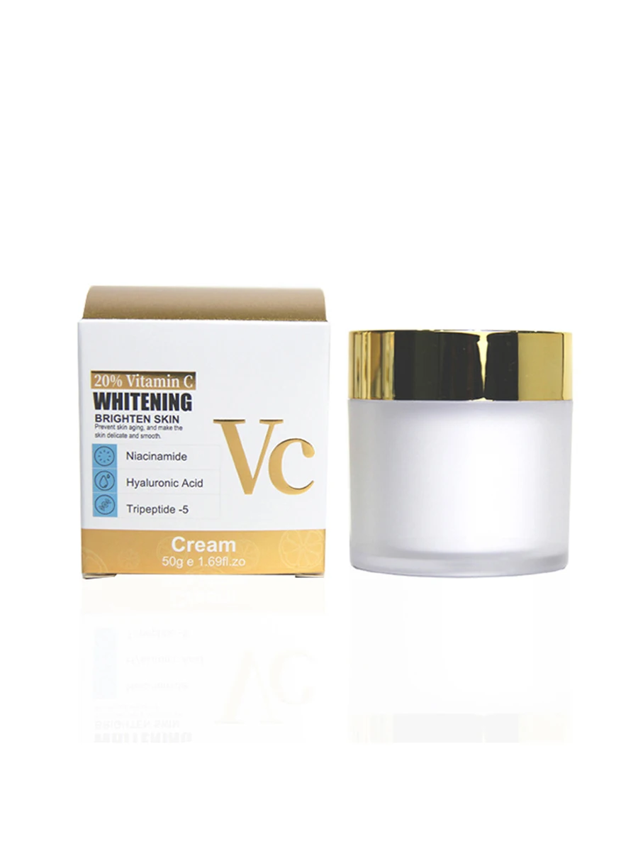 Private Label 20% VC Facial Cream Custom Logo Moisturizer Hydrating Vitamin C Skin Care Product Makeup Wholesale Easy To Use