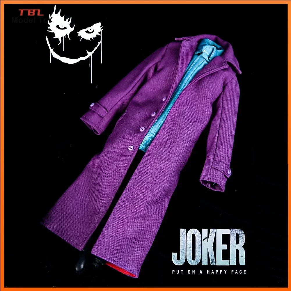 Tbleague 1/6 Scale Purple Trendy Coat Wire Modeling Male Soldier Clown Overcoat Cloth Model for 12in Action Figure Toy