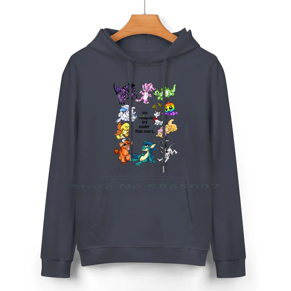 My Neopets Are Cooler Than Yours. Pure Cotton Hoodie Sweater 24 Colors Neopets Kyrii Kougra Kau Kacheek Gelert Wocky Chomby