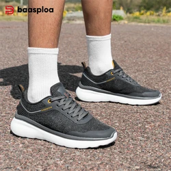 Baasploa Męskie buty do biegania 2024 Nowa moda Lekkie siatkowe oddychające tenisówki Męskie buty sportowe Outdoor Casual Lace Up Non Slip Sport Shoes