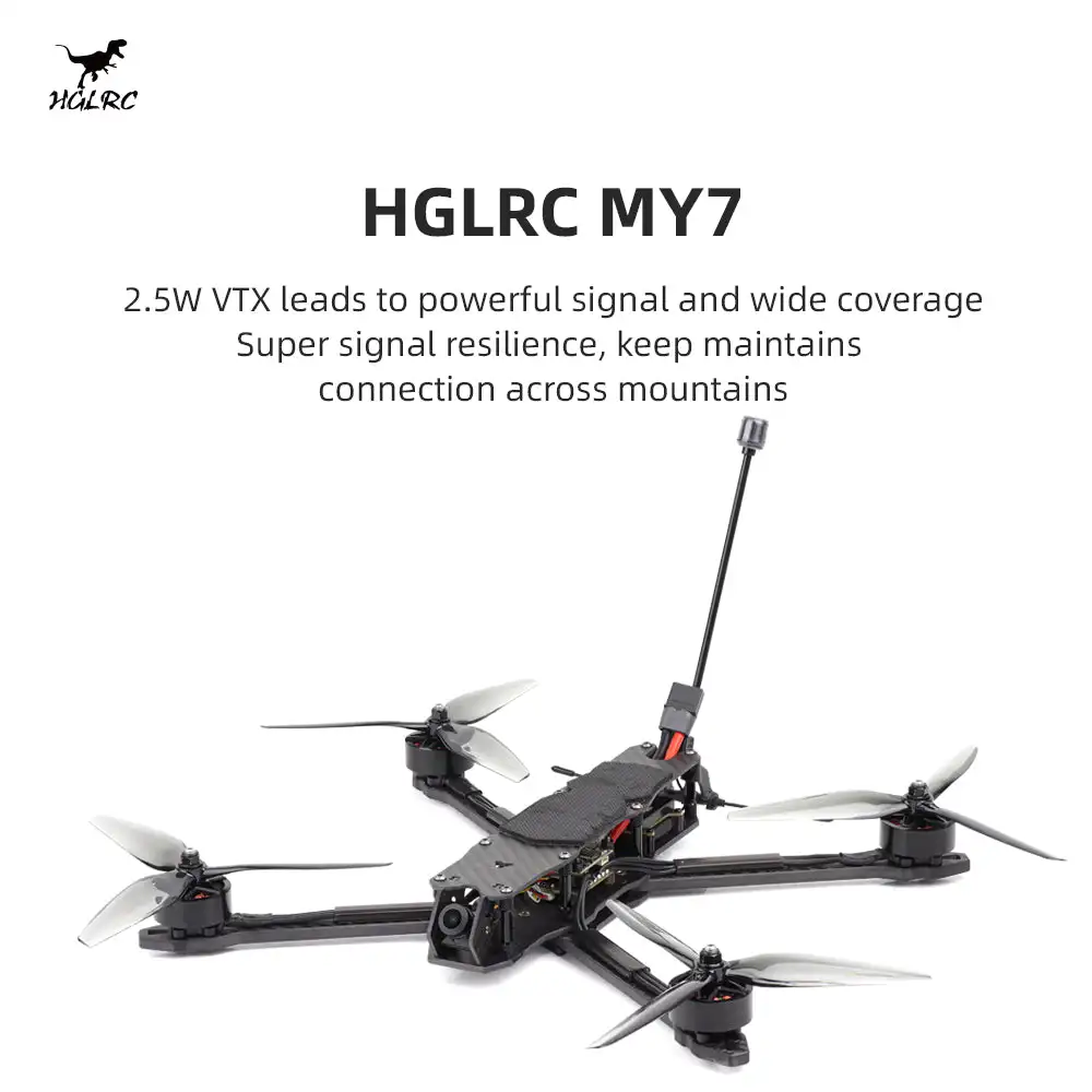 طائرة بدون طيار HGLRC MY7 FPV تناظرية طويلة المدى كوادكوبتر - F405 60A 2810 5.8G 2.5W VTX 1350kV 6S LiPo #5