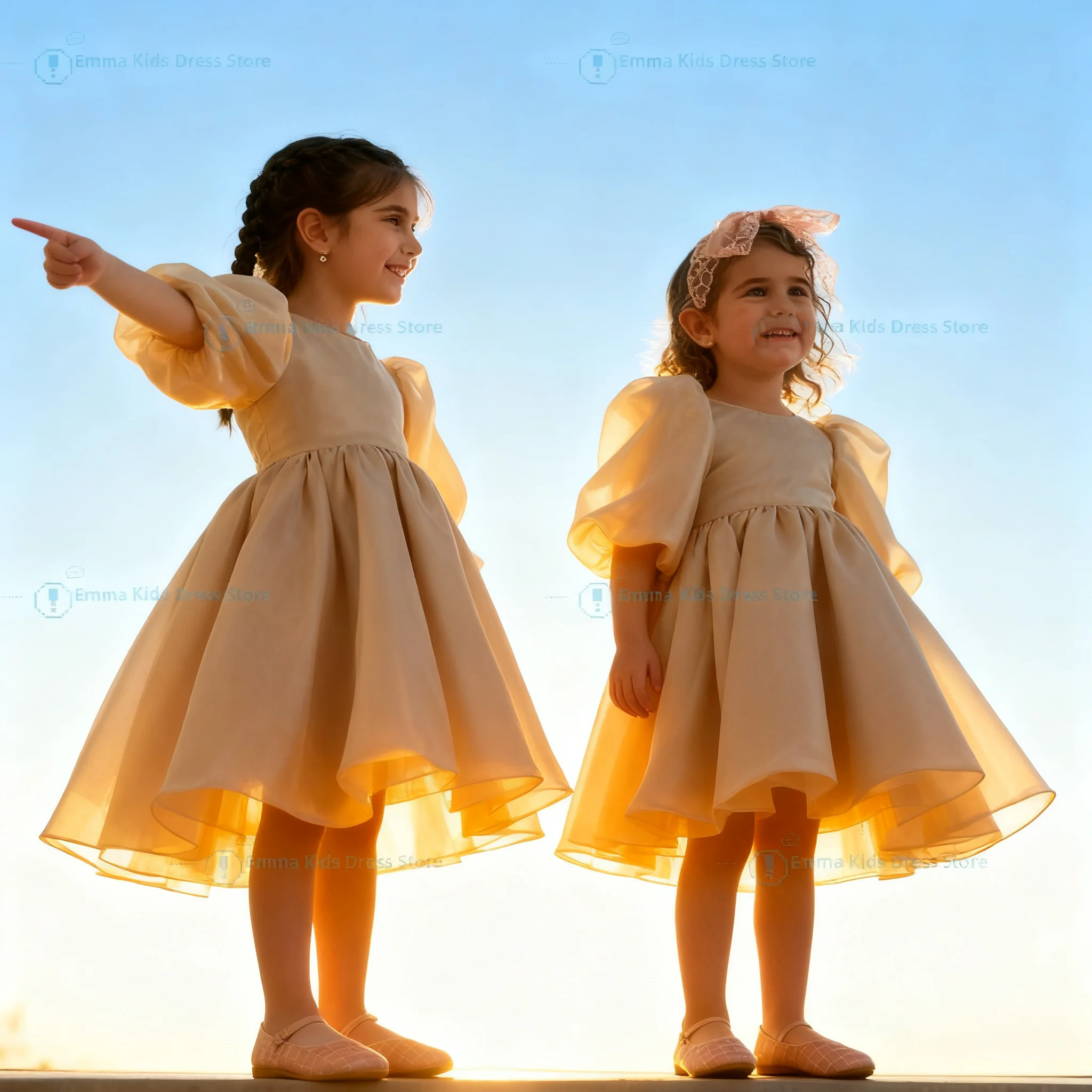 

DROIS Custom Flower Girl Dress Lace Applique Tulle Children'sWedding First Birthday Party Communion Prom Dress