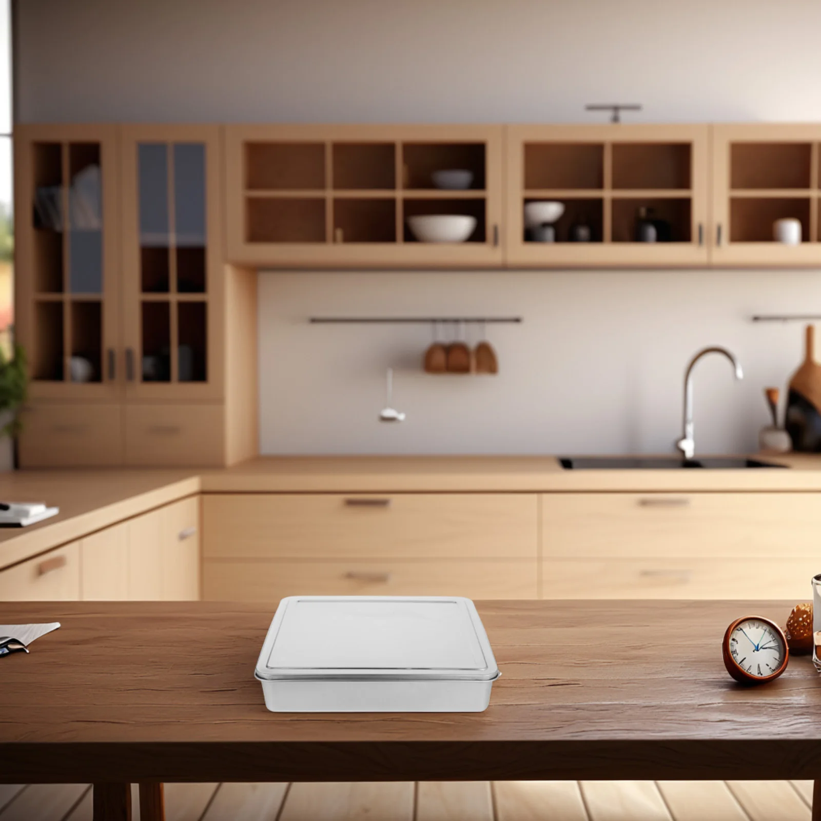 

Stainless Steel Baking Pan With Lid Rectangular Covered Cake Brownie Lasagna Cookie Dish Oven Use Metal Bakeware Deep