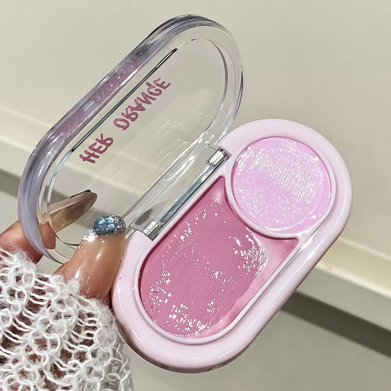 Rubor en Crema de Doble Color, Acabado Mate Hidratante con Tonos Contrastantes y Extensibles, Rubor Femenino Mate de Larga Duración