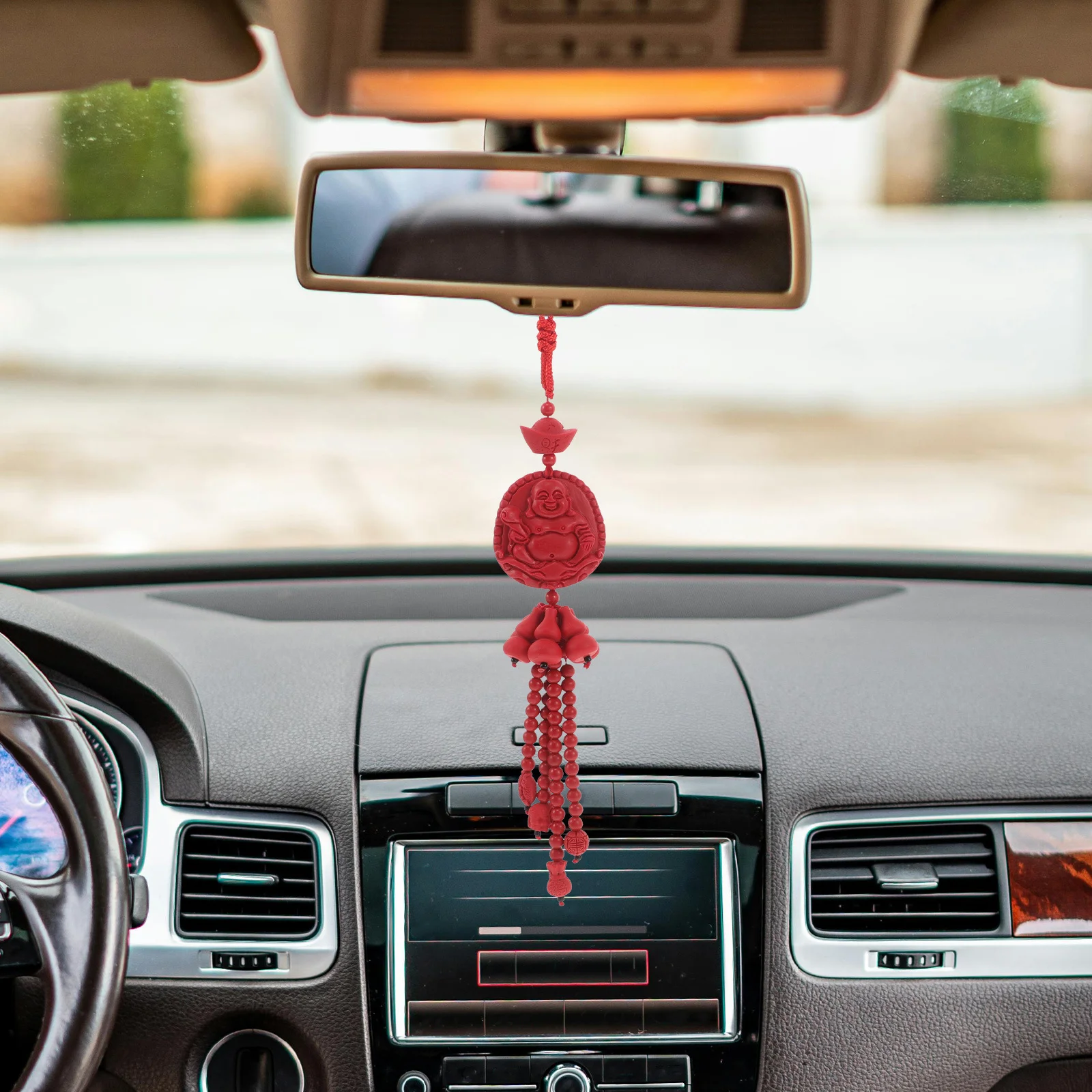 

Creative Gourd Pendant Car Interior Decoration Rearview Mirror Charm Car Hanging Ornament Travel Safety Symbol