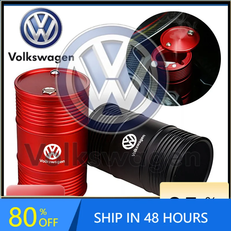 

Car Sticker For VOLKSWAGEN VW Car Ashtray With Cover Car LED With Light Plastic Portable Personality Creative For Volkswagen VW