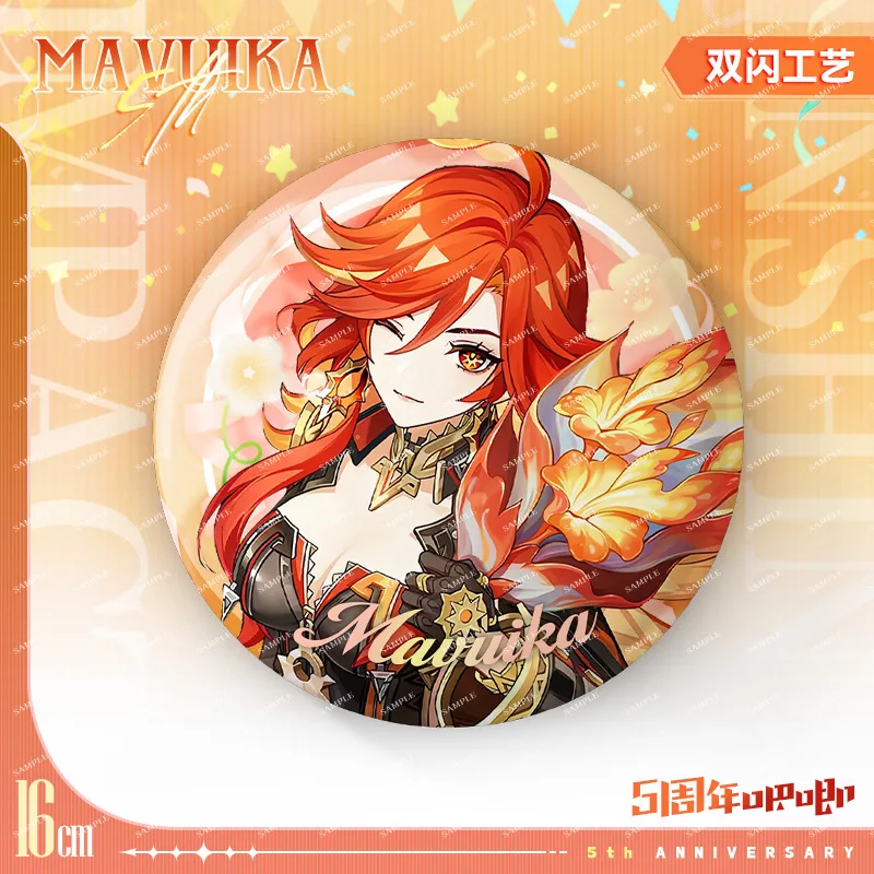 Genshin Impact 5. Jubiläums-Serie - Cartoon Acryl-Standee Schlüsselanhänger Abzeichen Anime Cosplay Desktop-Ornament Rucksack-Anhänger – Detail 6