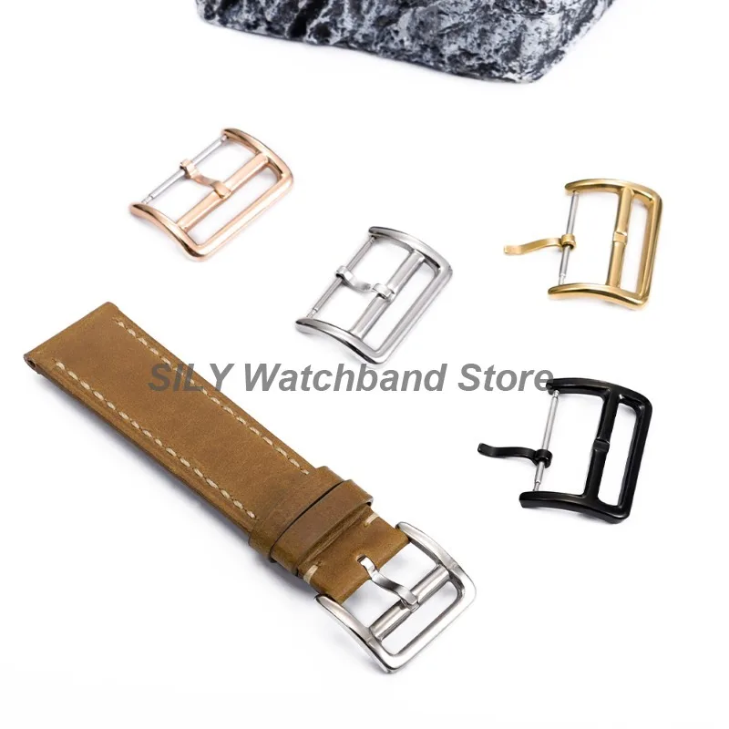 12/14/16/17/18/20/22 مللي متر المعادن مصقول مشبك ساعة الفولاذ المقاوم للصدأ مشبك ساعة حزام الساعات الصلبة مربع زر المشابك اكسسوارات