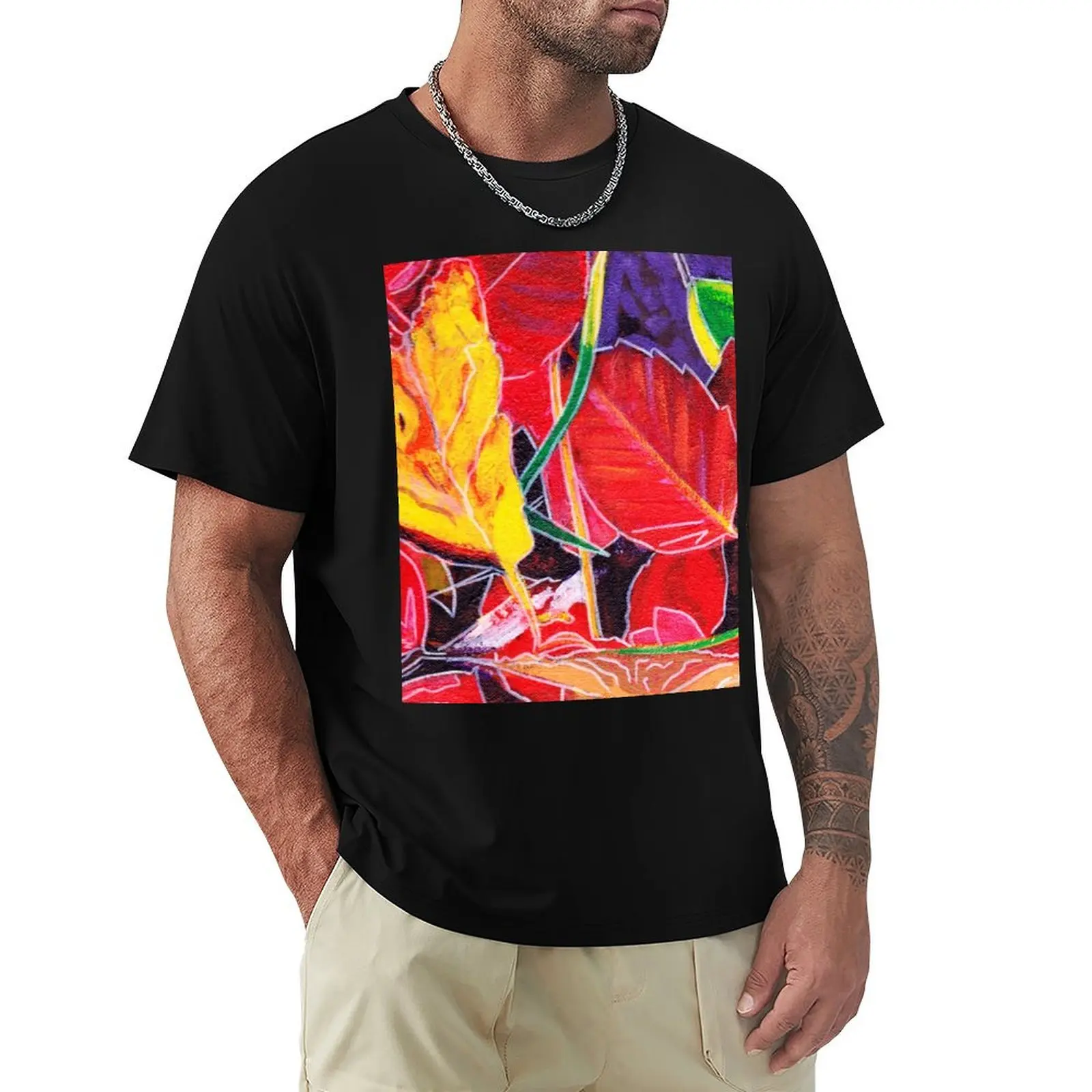 

Crimson Leaves Shining in the Autumn Sun T-Shirt plus size tops vintage graphic tee men workout shirt