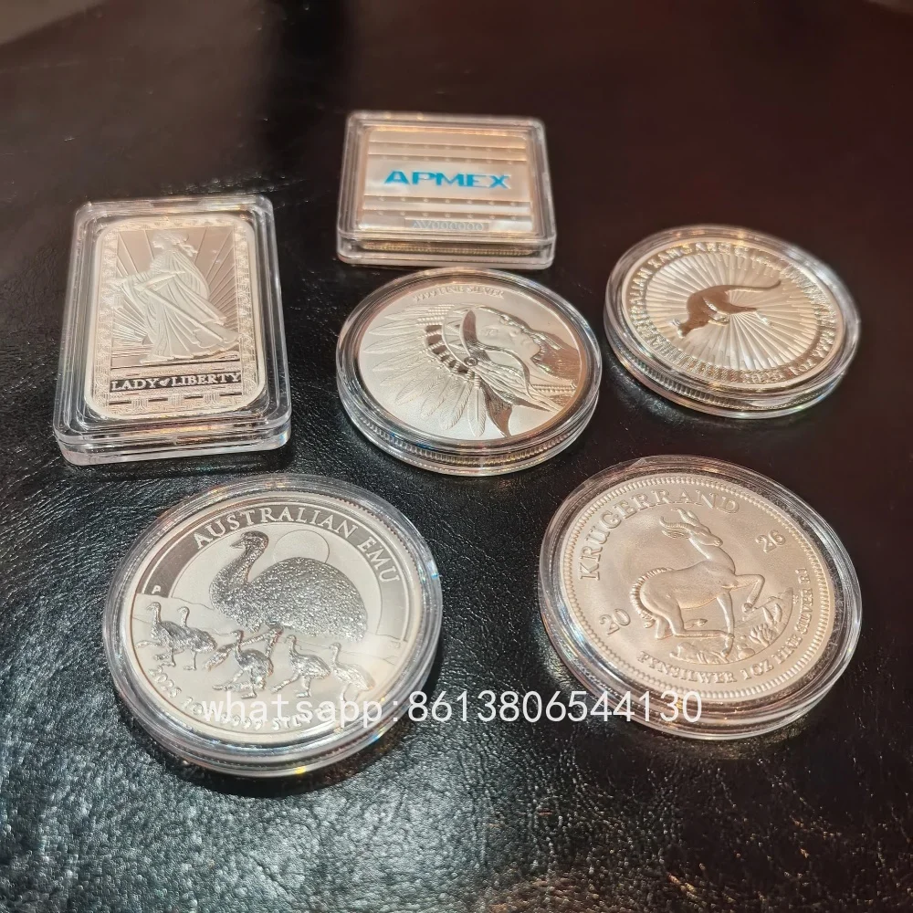 

Non-Magnetic APMEX Style Square Silver Plated Bullion Bar Copper Souvenir Collectible Bar Ideal Gift for Craft & Coin Collectors