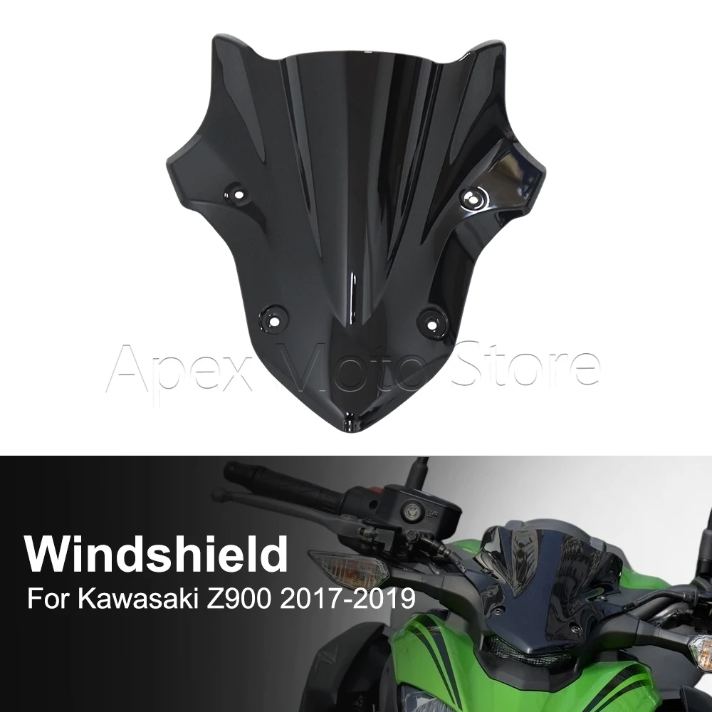 Motorcycle Accessories Windshield Windscreen Wind Screen Deflectors For Kawasaki Z900 Z 900 2017 2018 2019