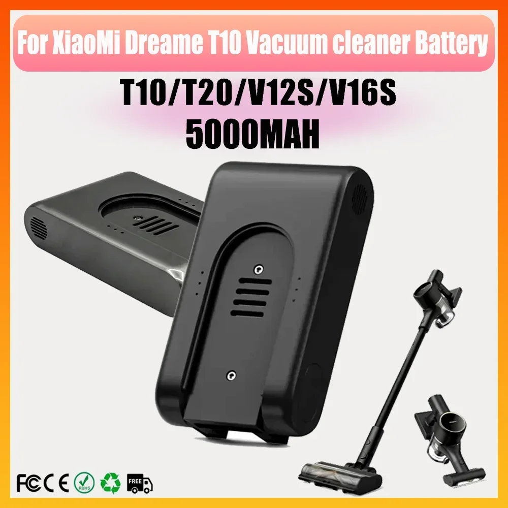 

For Xiaomi Dreame 5000mAh Replacement Battery G9 G10 R10 R10Pro T10 T20 V12S Cordless Vacuum Cleaner Rechargeable Li-ion Battery