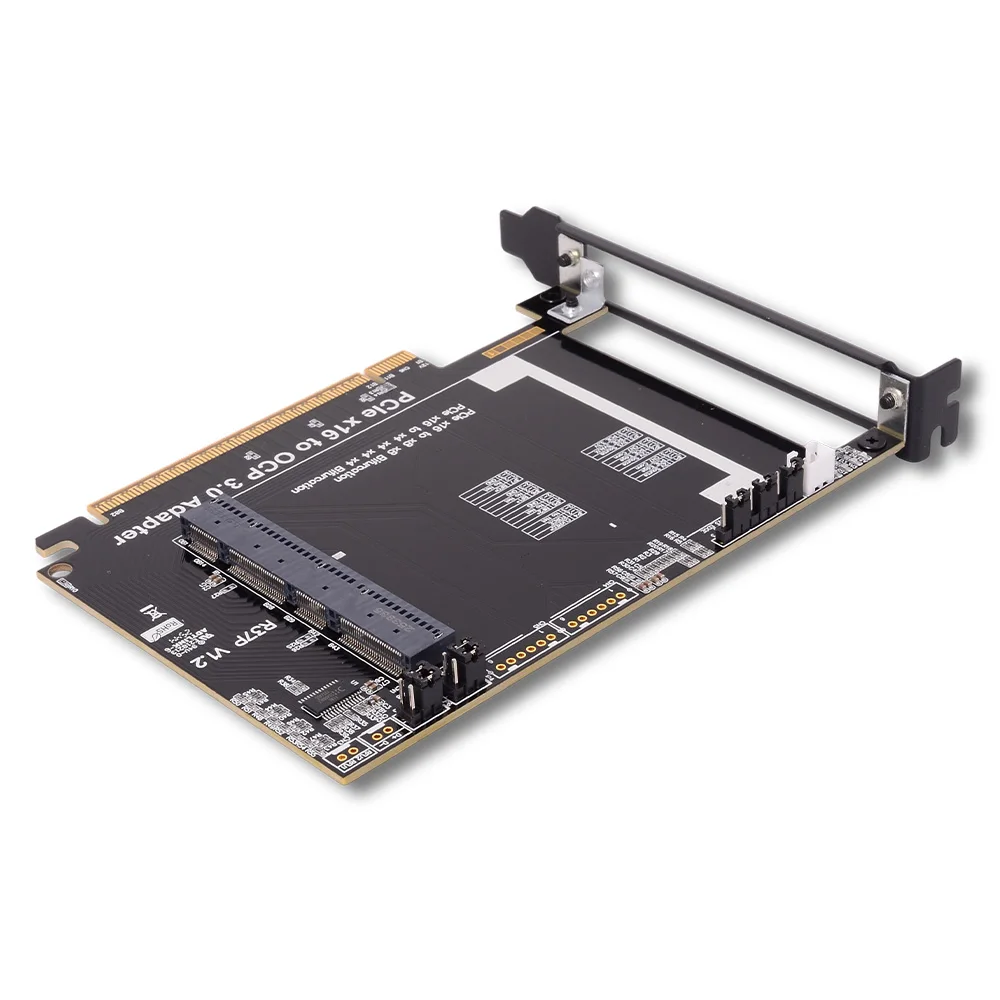 การ์ดเพิ่มพอร์ต PCIe 5.0 X16 เป็น Gen-Z 4C+/ SFF-TA-1002 แบบติดตั้งด้านข้าง สำหรับอะแดปเตอร์ OCP NIC 3.0 สำหรับแล็ปท็อป Gen3 Gen4 รุ่น R37P