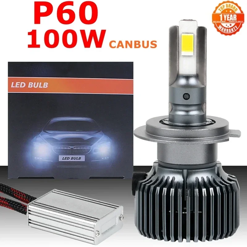 120w P60 9005 9006 9012 Car LED Headlight Bulb Fog Light Canbus 6000k HB3 9005 9006 Auto LED Headlamp