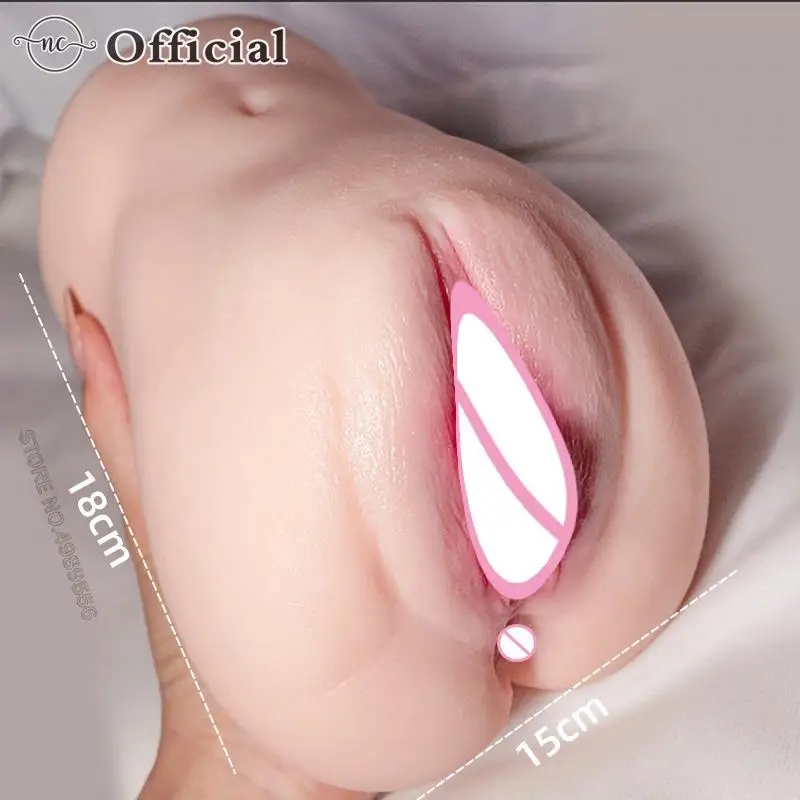 Realistic Vagina For Man Realistic Skin Woman Vagina Male Masturbator Deep Throat Pocket Pussy Sucking Cup Adult Toys for Man