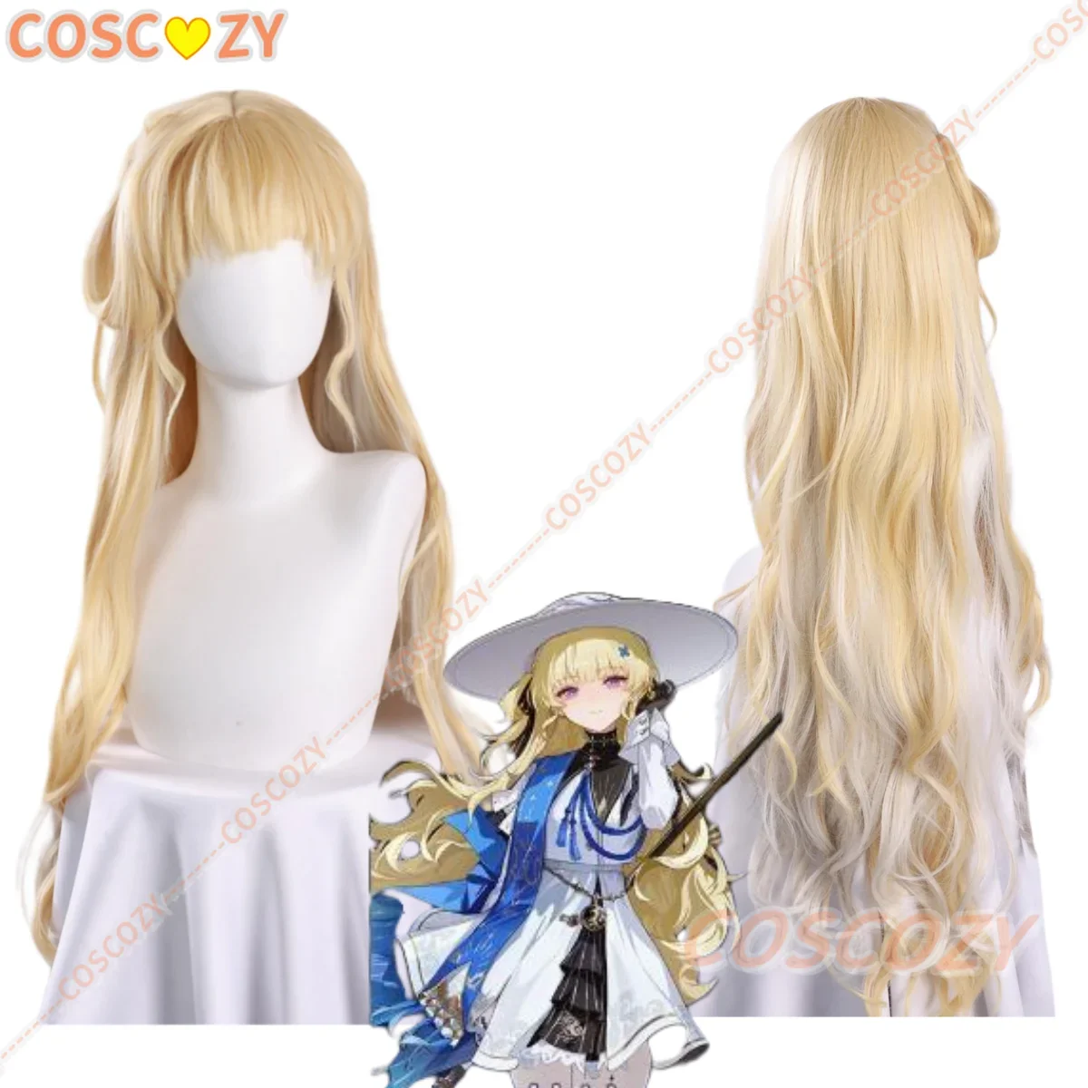 

CosplayPhoebe Cosplay Wig Wuthering Waves Blonde White Long Hair Rinascita Game Accessory Women Girls Halloween Party Wigs + Wig