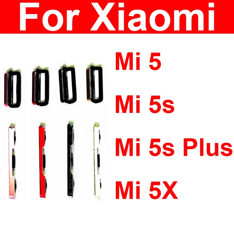 ON OFF Power Button Volume Side Button For Xiaomi Mi 5 5s 5X 5S Plus Mi A1 Power Volume Up Down SideKey Replacement Parts