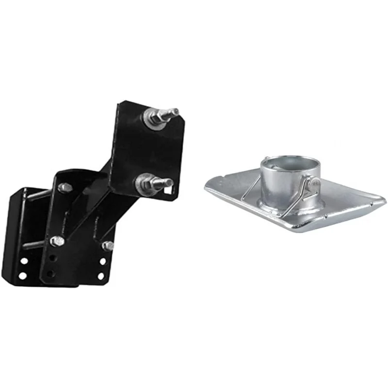 

Trailer 628 Spare Tire Carrier, Black & CURT 28272 Trailer Jack Foot, Fits 2-Inch Diameter Tube, Supports 2,000 lbs