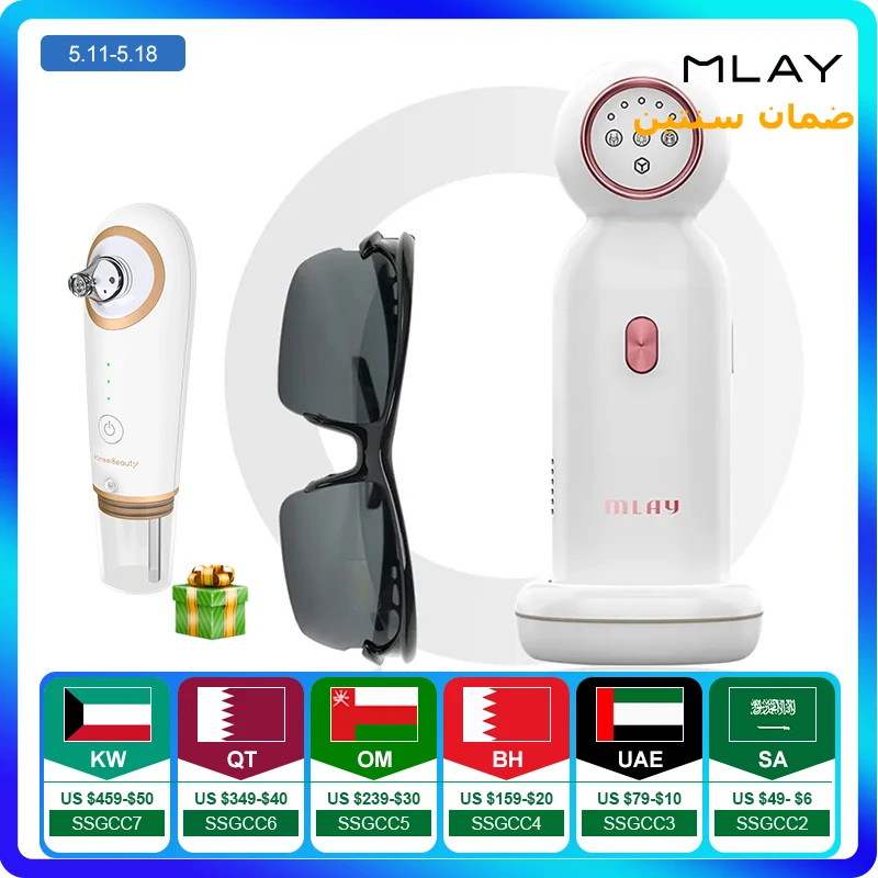 MLAY T10 IPL Sapphire Ice Cooling depilazione indolore permanente macchina Laser per la depilazione domestica dispositivo IPL per tutto il corpo