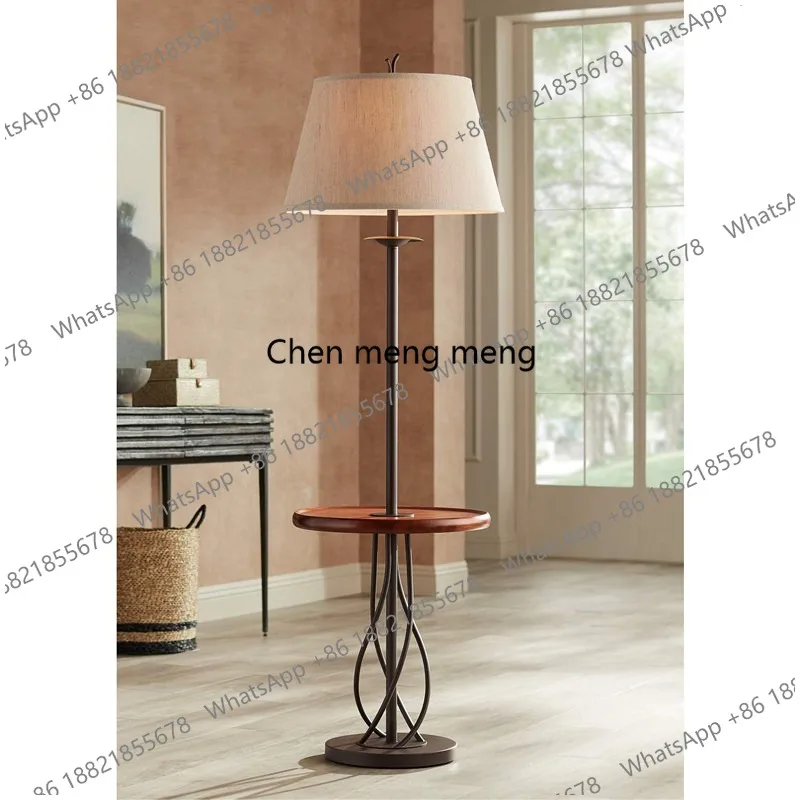 

American medieval floor lamp design sense French retro bedroom living room dining room bedside household lamps