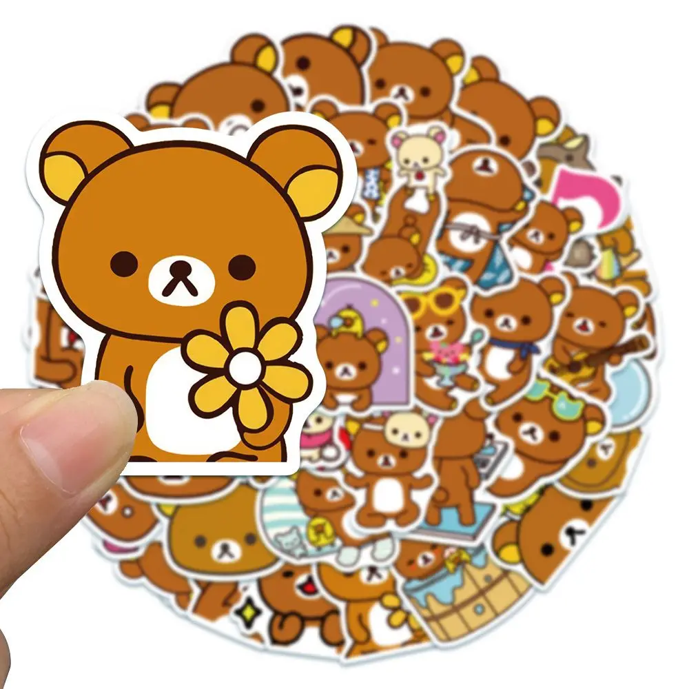 Stationery Sticker Mobile Phone Decor Self-Adhesive DIY Scrapbooking Graffiti Stickers Cartoon Bear Sticker Rilakkuma Stickers