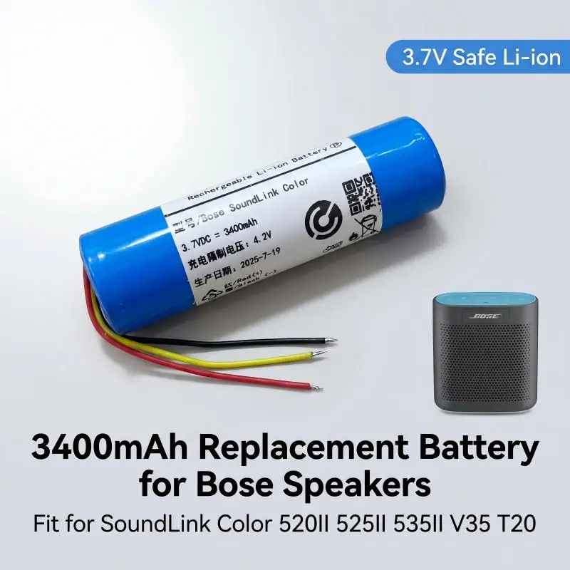 3400mAh 064454 Li-ion Replacement Battery For Bose SoundLink Color 520II 525II 535II V35 T20 Bluetooth Portable Speaker